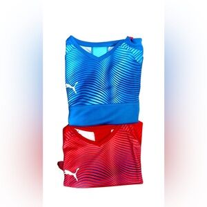 Puma Cup Unisex Youth V Neck Short Sleeve Soccer Jersey Bundle Of 2 Sz M 9/10